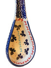 Polish Pottery Spoon Rest  Boleslawiec Poland Blue Bow 10 In New
