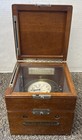 1943 Us Navy Hamilton Mounted Chronometer Watch 21 Jewel Mahogany Box Working