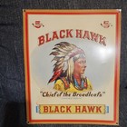 Vintage Red Man First In America   Black Hawk Chief Tobacco Tin Metal Sign Lot