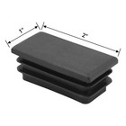 Qwork 10 Pcs 1  X 2  Rectangle Black Plastic Plug End Cap For Pipe Tubing