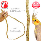 Bonka Bird Toys 2135 Braided 48-inch Palm Rope Foot Talon Craft Part Parrot Cage