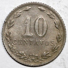 1938 Argentina 10 Centavos  Liberty  -foreign Coin 19mm