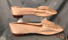 Civil War 1860   s Ivory Silk Satin Wedding Shoes W Rosette Trims   Owners Id