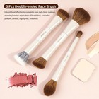 14-piece Double-ended Makeup Brush Set For Foundation  Eyeshadow  Blush