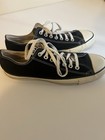 Vintage Converse All Star Chuck Taylor Low Black Canvas Made In U s a  Size 10 5