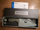 Benchmade 4010 Station Knife Black Blade Od Green Handle Sheath Fast Shipping