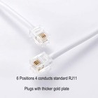 Telephone Extension Line Cord Cable Wire Land Phone Line White 25ft Standard    