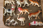Vintage Antique Celluloid X21 Toys Animals Figure Doll Lot Set Some Are Japan