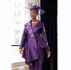 Size 16 Ashro Purple Formal Wedding Church Party Lydia Skirt Suit