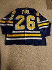 Game Worn game Used University Of Michigan College Hockey Jersey Ncaa Ccha 