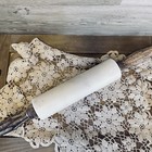 Antique Heavy Marble Professional Kitchen Rolling Pin With Carved Wood Handles