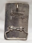 Vintage Nocona God Bless America Silver Tone Metal Belt Buckle With Eagle Flag