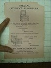 Vintage Original 1800 s - Double Sided Letterpress Printed--student Furniture