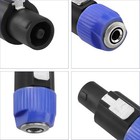 2pcs Speakon To 1 4  Inch Connector Plug Pro Speak-on Male To 1 4 Female Adapter