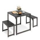 Dining Table Set With Steel Frame  Kitchen Table Set For 2 -lightning Deals