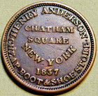 Rare 1837 Pre Civil War U s  Hard Times Token - Henry Anderson Boots - Lot 228