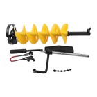 Cordless Ice Drill Auger 8  Scoop Chipper Universal Drill Adapter extension Rod