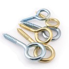 Brassd   Zinc Plated Screw In Eye Hooks Curtain Hook Wall Hanging Heavy Duty
