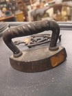 Antique Sad Iron Cast Iron Flat Iron Twisted Handle W Trivet Primitive