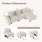 Modular Sectional Sofa Chenille Cloud Couch With Chaise And Cushion L Shaped