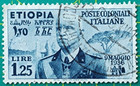 Ethiopia  Italian Occupation Stamp 1936  1 25l Deep Blue  Used
