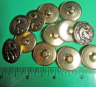  12  New Vintage 7 8 mythical Flying Winged Dragon Gold Metal Shank Buttons-p223