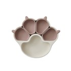 Baby Silicon Suction Plate Fda Grade Silicon Free Shipping Toddler Feeding Brown