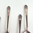 6 Original Rogers Deluxe Plate Precious Pattern Round Soup Spoons 7 