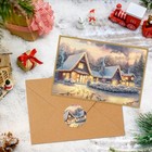 36 Packs Vintage Christmas Greeting Cards Retro Winter Countryside Snowy Scene  