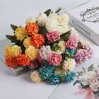 10 Heads Artificial Hydrangea Flowers Silk Bouquet Uv Resistant In outdoor Decor