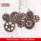 Vintage Gear Wheel Wall Art  Wooden Industrial Steampunk Style Gear Wheel Wall D