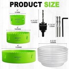 8 In 1 Kit Bi-metal 2  4  6  Hole Saws   Hss Drill Bits Wood Thin Metal Pvc