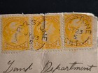 Antique 1905 Canada Government Postal Cover Crown Land Toronto 3x Queen Victoria