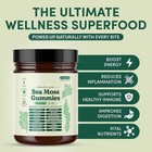 16 In 1 Organic Sea Moss Gummies   Irishmoss Extract 6000mg   Gree  Apple-flavor