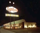 1960s Sambo s Restaurant Miniature Sign Diorama Display Replica  8 5  Tall