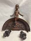 Antique Wood Cherub Putti Carving Wall Plaque Angel Sculpture Salvage Woodworm