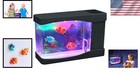 Lightweight Mini Aquarium With Artificial Fish  Perfect Night Light   Decor