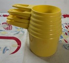 Tupperware Vtg Yellow 6 Piece Measuring Cups 1 4 - 1 3 - 1 2 - 2 3 - 3 4 -1