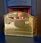 Antique Solid Brass Fire Ash Tidy Fireside Betty Art Nouveau Vintage Ash Guard