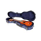Crossrock Deluxe Fiberglass Case For Soprano Ukulele With Tsa Lock-navy Blue