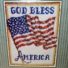 Caron Latch Hook Rug American Flag  god Bless America  Tapestry Kit 20 x27  New 