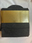 Michael Kors Studded Rhinestone Mk Logo Hat Scarf Set Gray 2 Piece New