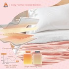 Full Size Heated Electric Blanket Fast Warming Throw 6 Heat Settings Winter