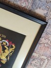 Antique Samson Coat Of Arms Neff Framed Embroidery
