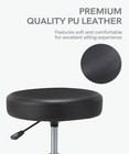 Set Of 2 Rolling Stool Swivel Salon Shop Stool Chair Adjustable Drafting Stool