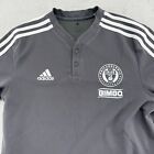 Adidas Philadelphia Union Blank Jersey Mens Medium Gray Short Sleeve Polo Mls
