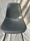 Super Herman Miller     Eames Office     Grey Fiberglass  Dark Leg Side Shell Chair