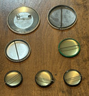 Vintage 1970 s Israel Jewish Judaica Pinback Button Lot Of 7 Francis Salvador