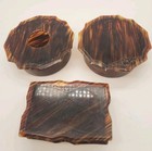 Vintage Art Deco Celluloid Bakelite Vanity Set 3pc Set Tortoiseshell Appearance
