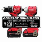Milwaukee Tool M18 Compact Brushless 2-tool Kit  Hammer Drill   Impact Driver Us